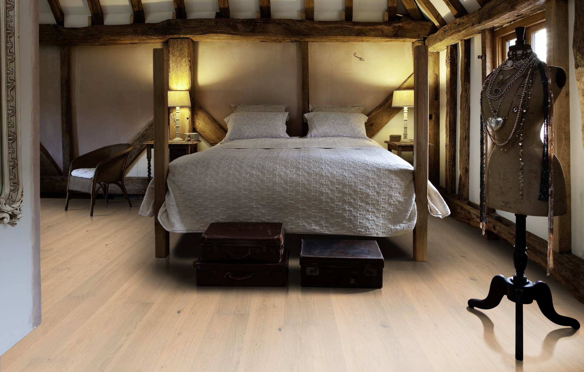 Паркетная доска Kahrs Песочная Дуб Брайтон Brighton 151L87EK0VKW220 Lively 2266×187×15 фото в интерьере